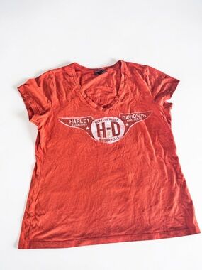 Harley Davidson Shirt Women Large Graphic Tee Gift for Biker